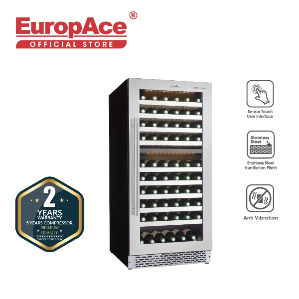 EuropAce 120 Bottles Wine Chiller with Twin Cooling